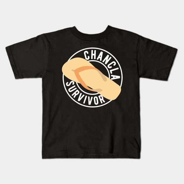 Chancla Survivor Kids T-Shirt by levitskydelicia